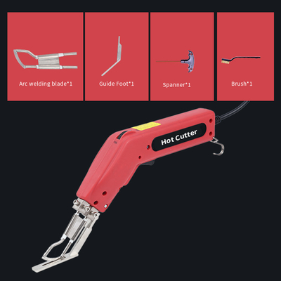 Arc Welding Blade Heavy Duty Foam Hot Knife For Cord Fabric 100W