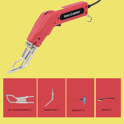 CE 110-240V Hot Knife Fabric Cutter With Guide Foot