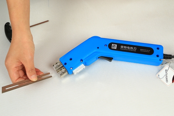 Blue Handheld Hot Cutter 100mm Stainless Steel Blade For EPP EPS