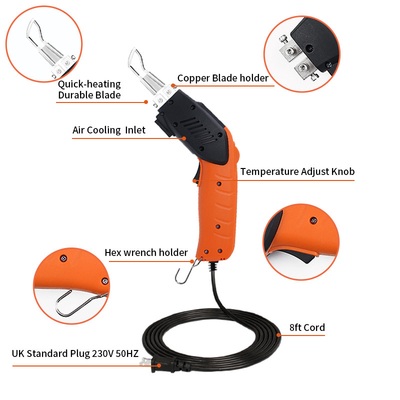 Air Cooling Handheld Electric Hot Foam Knife With Arc Welding Blade